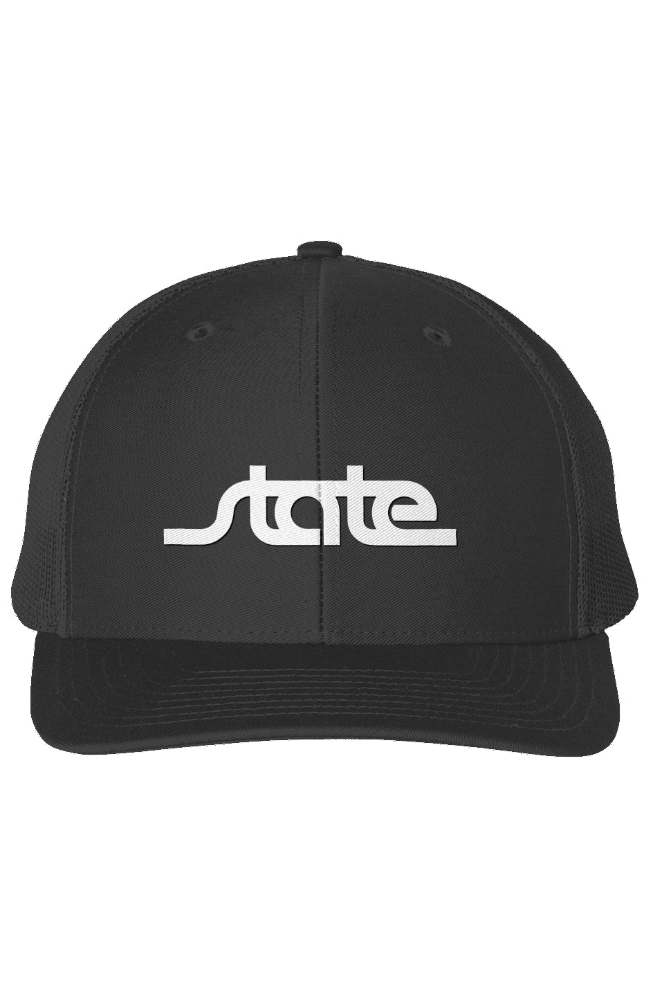 Retro State Script Snapback Trucker Cap