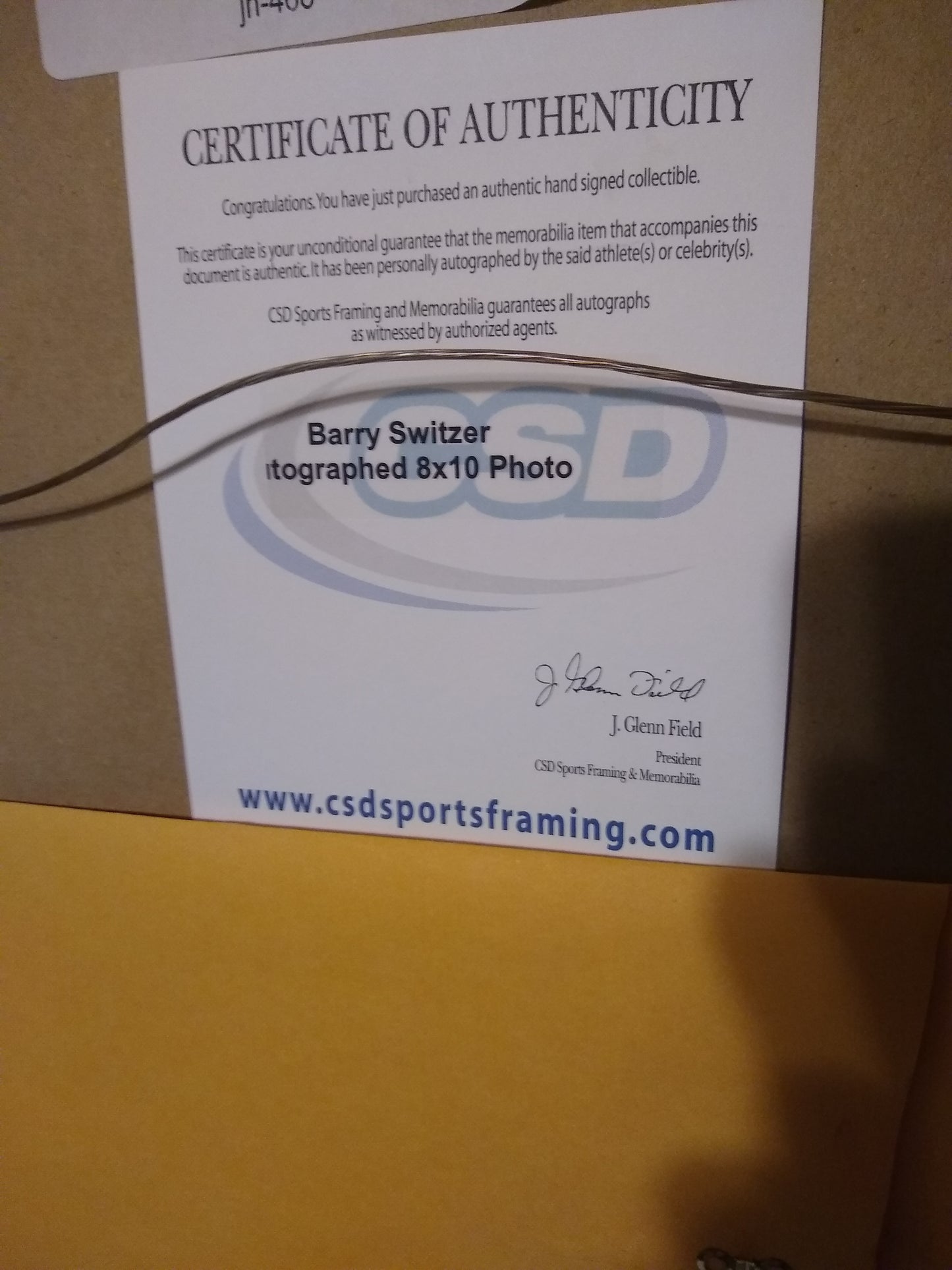 Barry Switzer Autographed OU Sooners Football Photo Wall Art