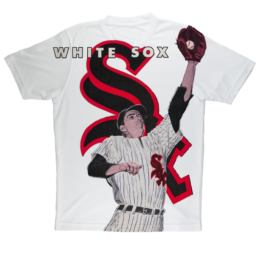 1957 Chicago White Sox Baseball Art Tee | Row One Brand Vintage Tees with Ornamental Graphics Created from Historic Sports Memorabilia