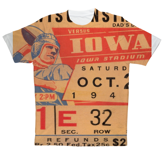 1943 Iowa Football Ticket Tee | Row One Brand Vintage Ticket Stub Tees
