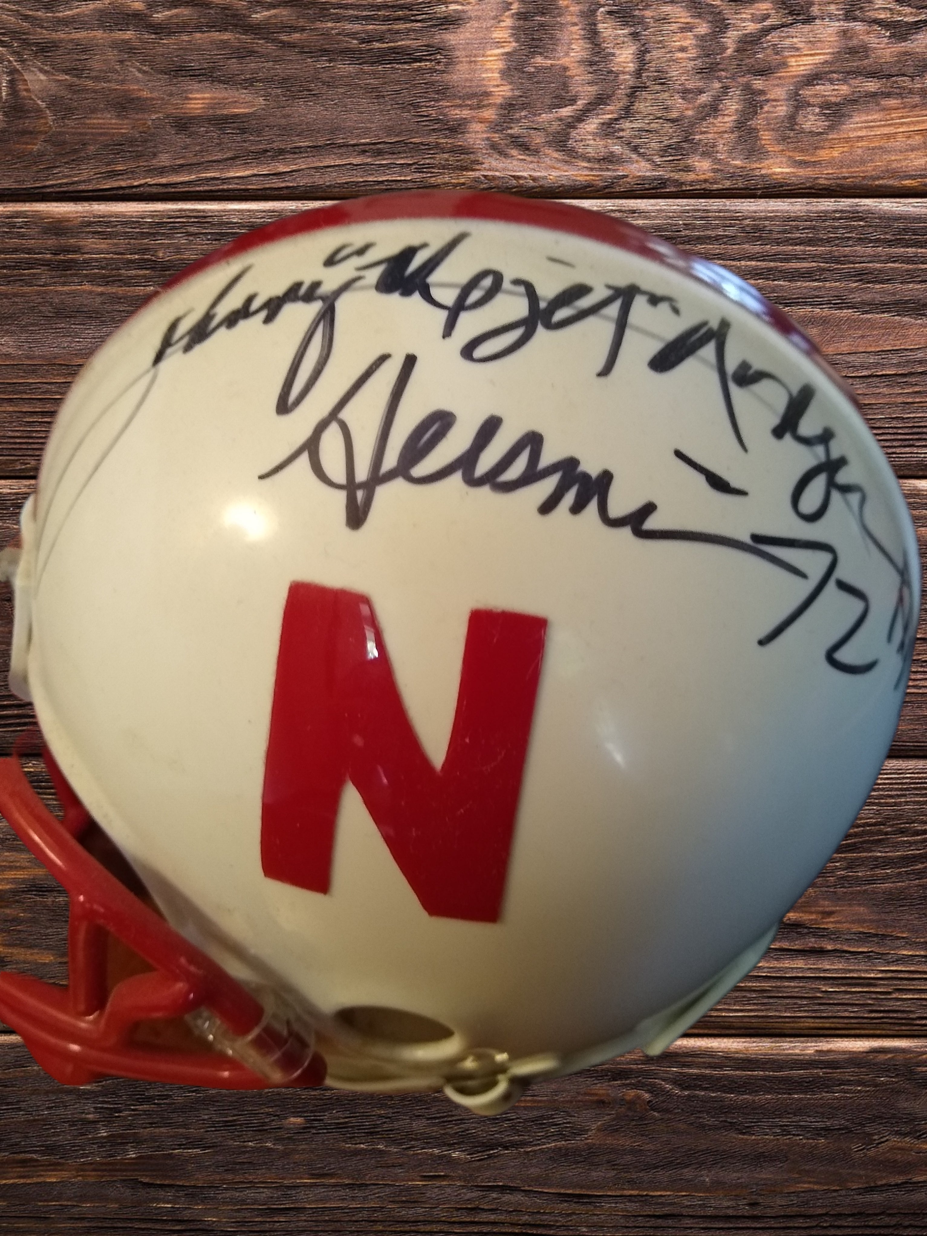 Nebraska Cornhuskers Heisman Winners Autographed Mini Helmet
