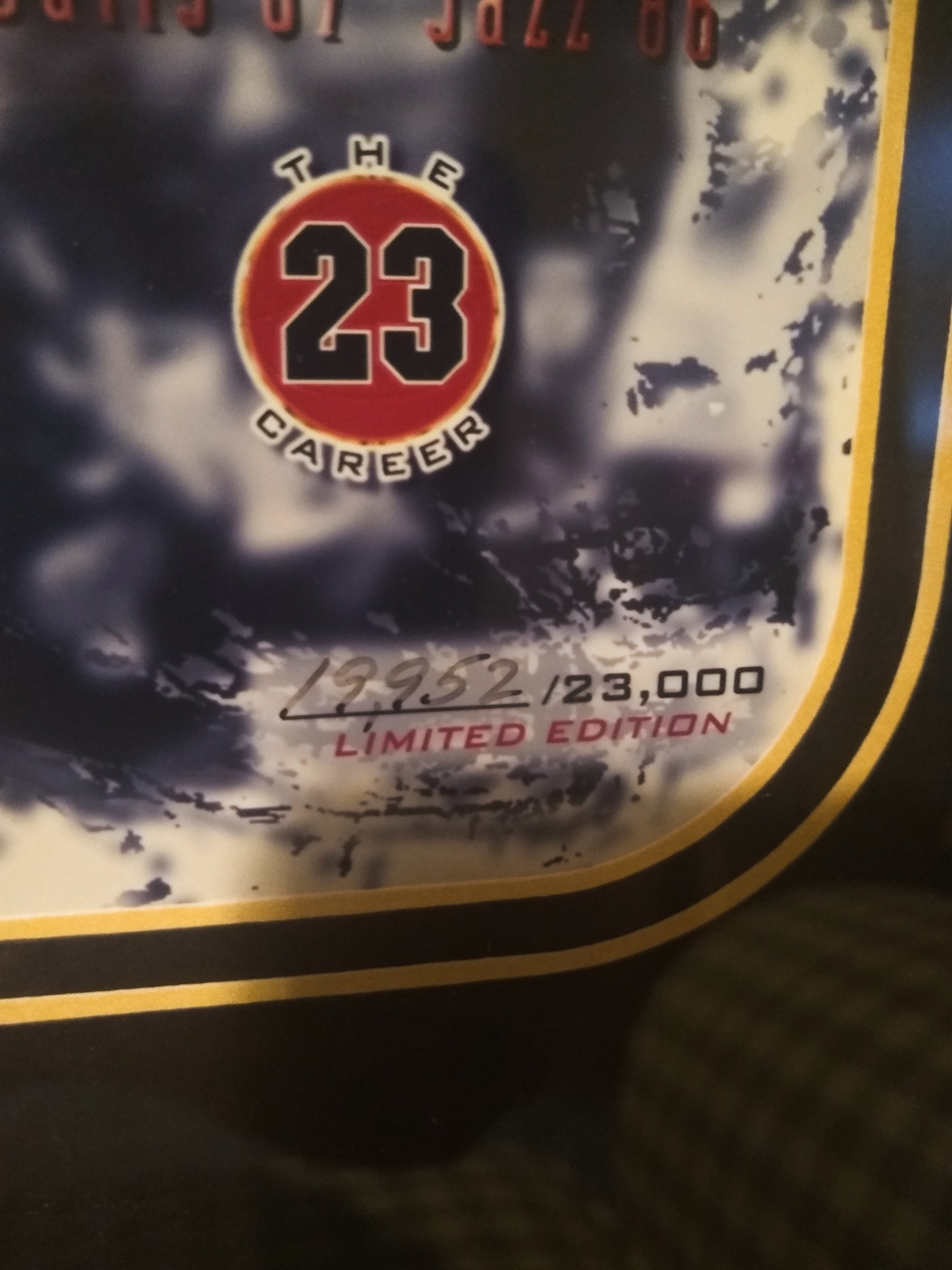 Rare Michael Jordan Framed Wall Art | 2 Jordan Game Winner Photos | 26 x 22 Inch Art