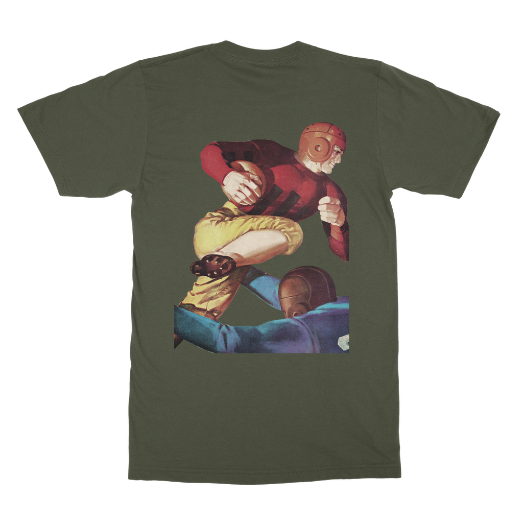 1938 Football Row 1 Faded Classic Adult T-Shirt Back Print