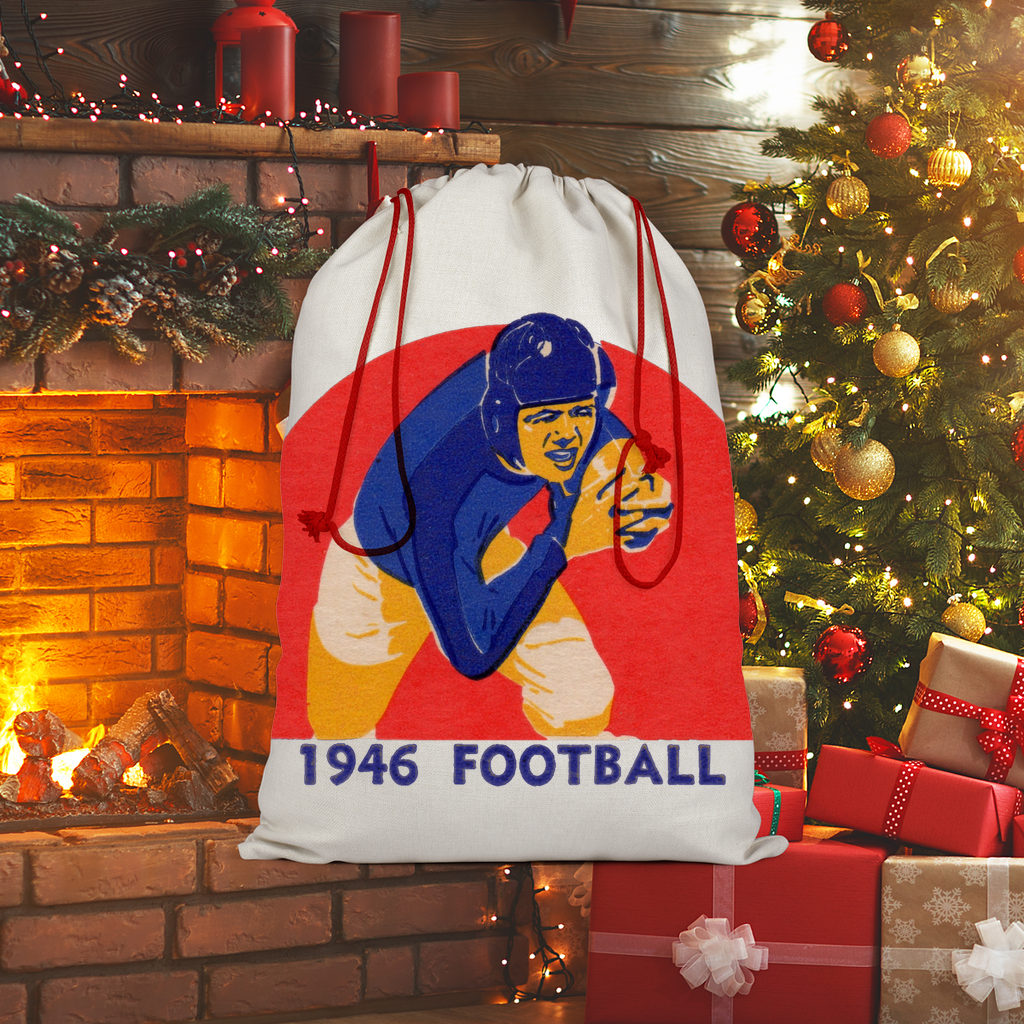 1946 Football Row 1 Sublimation Linen Drawstring Sack