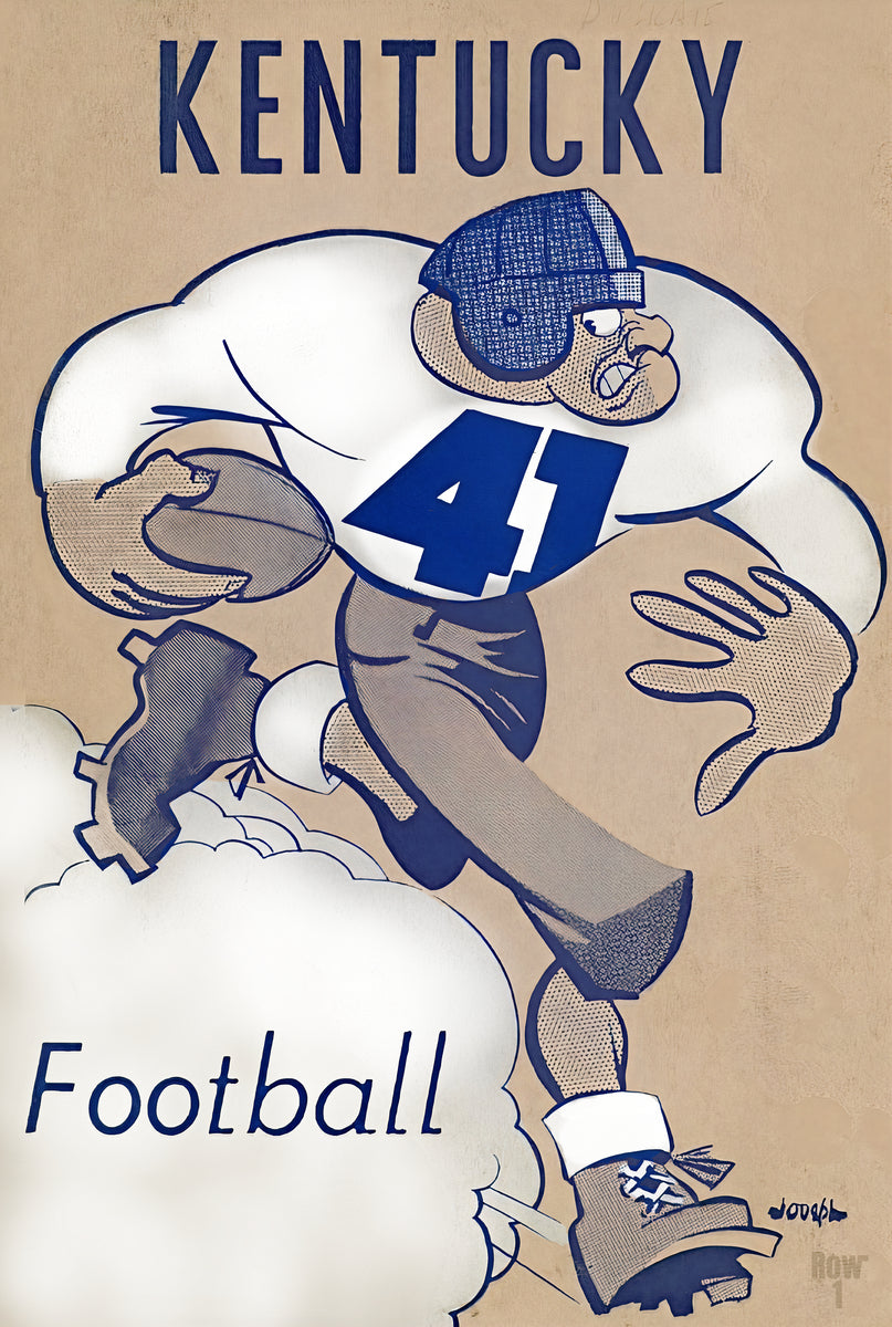 Vintage Kentucky Wildcats Football Art