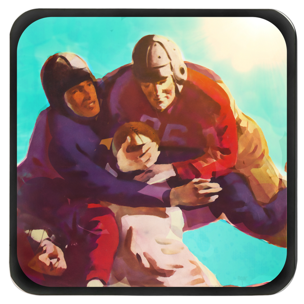 1935 Touchdown Leap Football Art Coasters