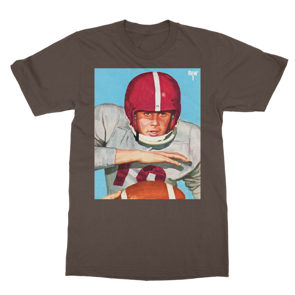 chocolate brown vintage football tee