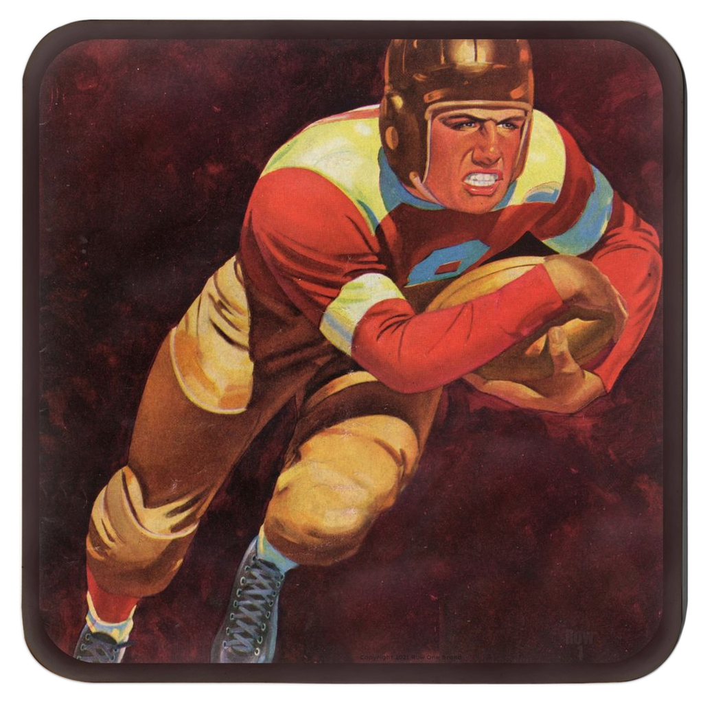 1938 Lon Keller Vintage Football Art Drink Coasters