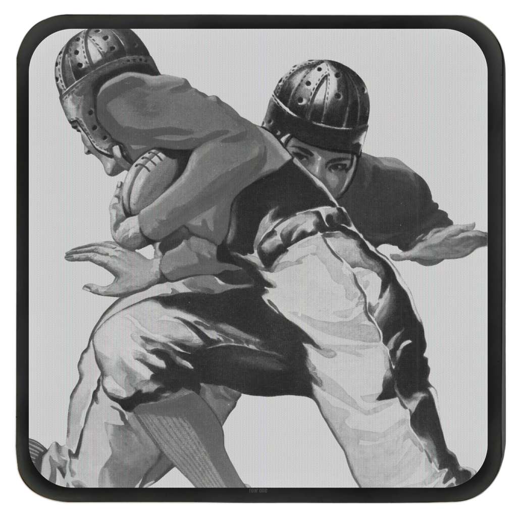 1936 Gridiron Action Vintage TV Screen Football Coasters