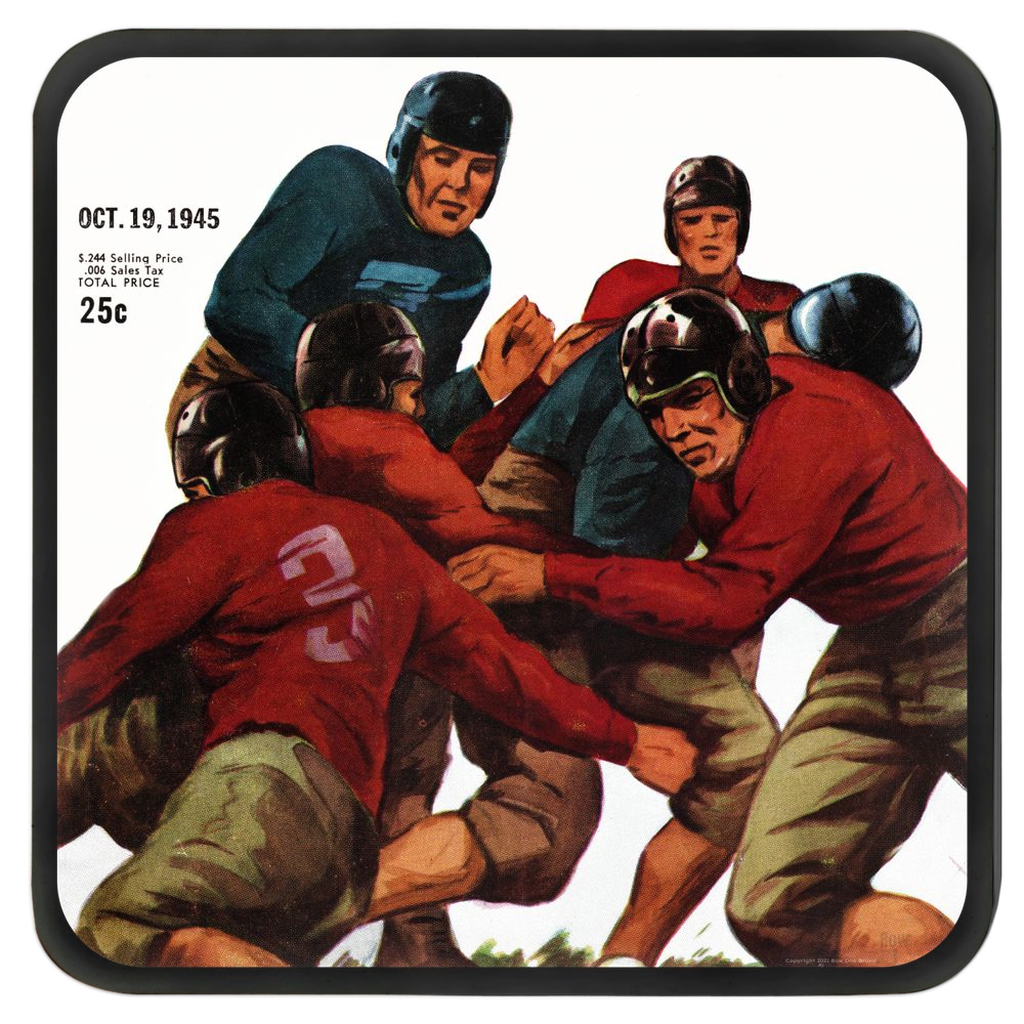 1945 Football Program Cover Drink Coasters