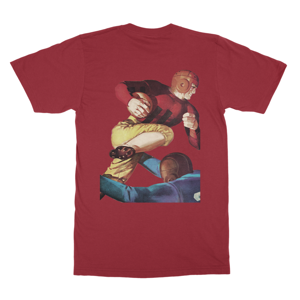 1938 Football Row 1 Faded Classic Adult T-Shirt Back Print