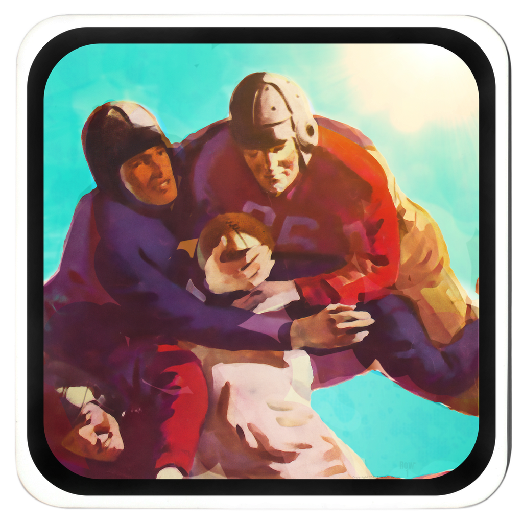 1935 Touchdown Leap Football Art Coasters