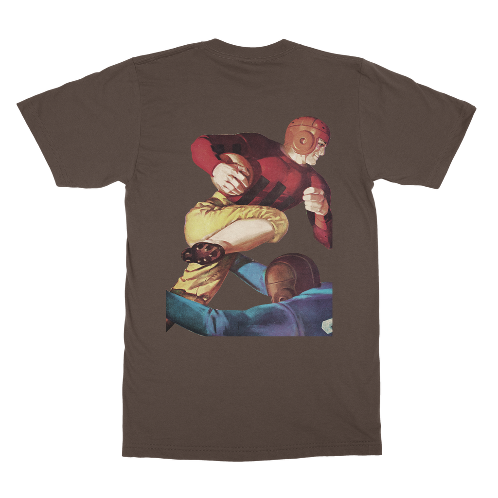 1938 Football Row 1 Faded Classic Adult T-Shirt Back Print