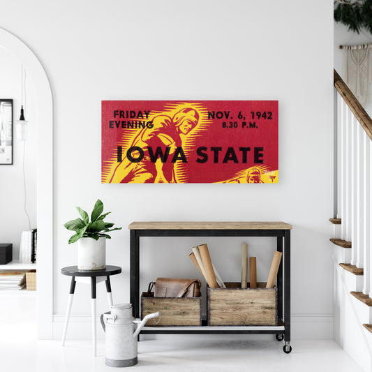 1942 Iowa State Football Ticket Remix