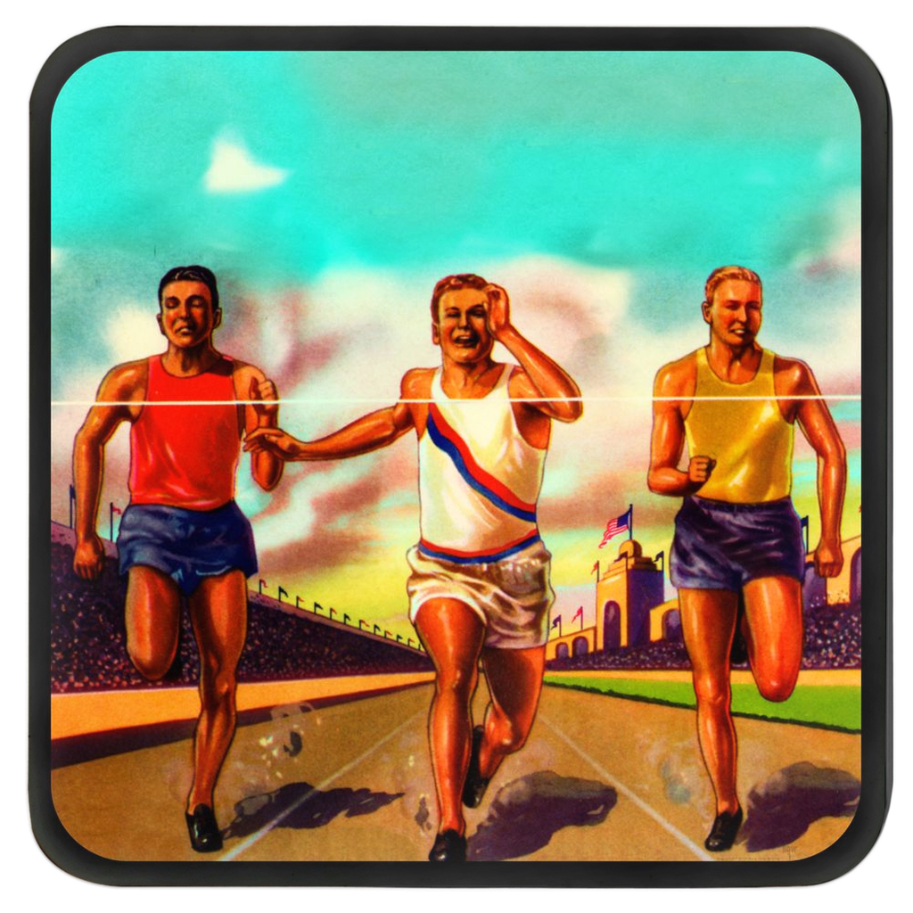 1930's Vintage Track Runners Drink Coaster Set