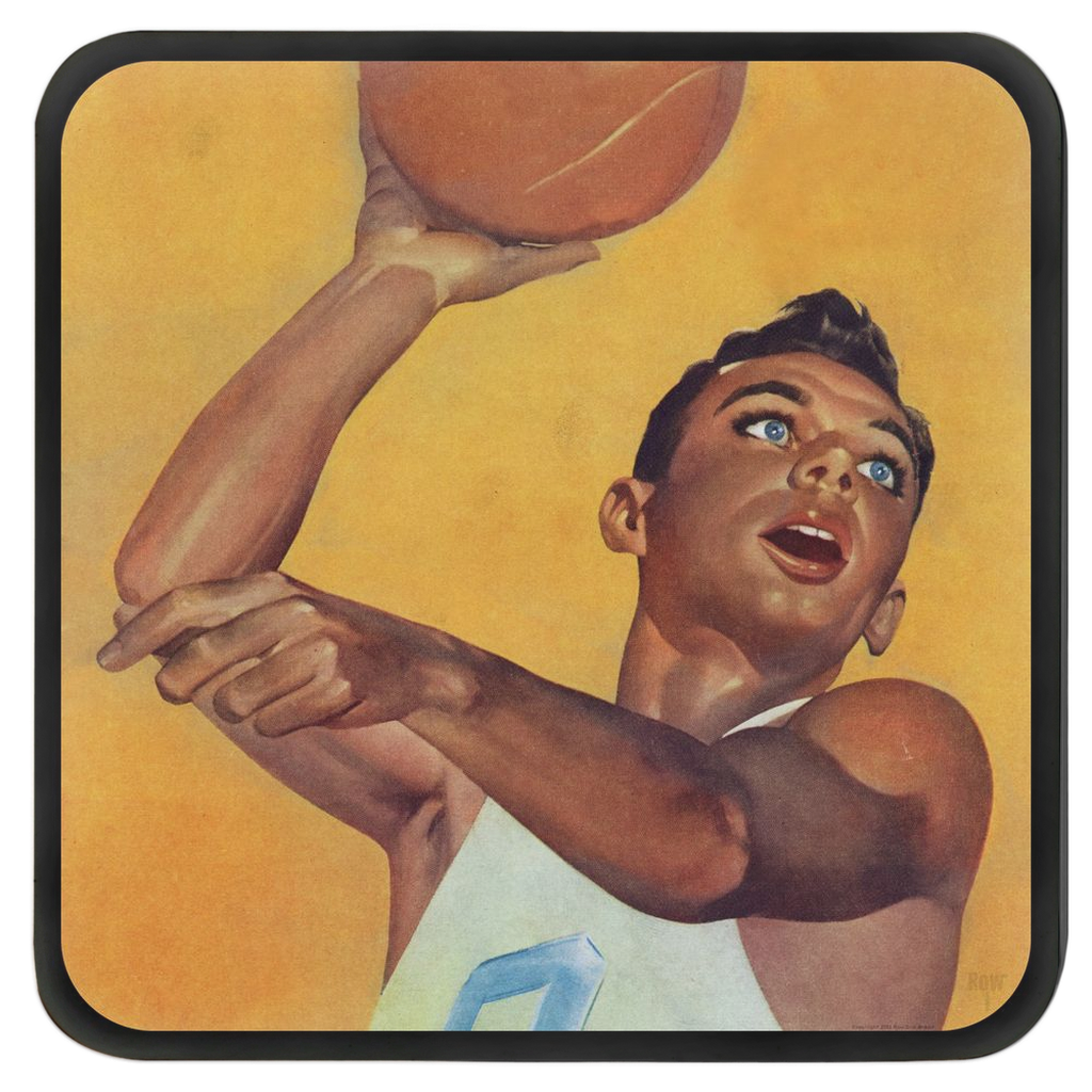 basketball drink coaster sets vintage sports art row 1 drink coasters