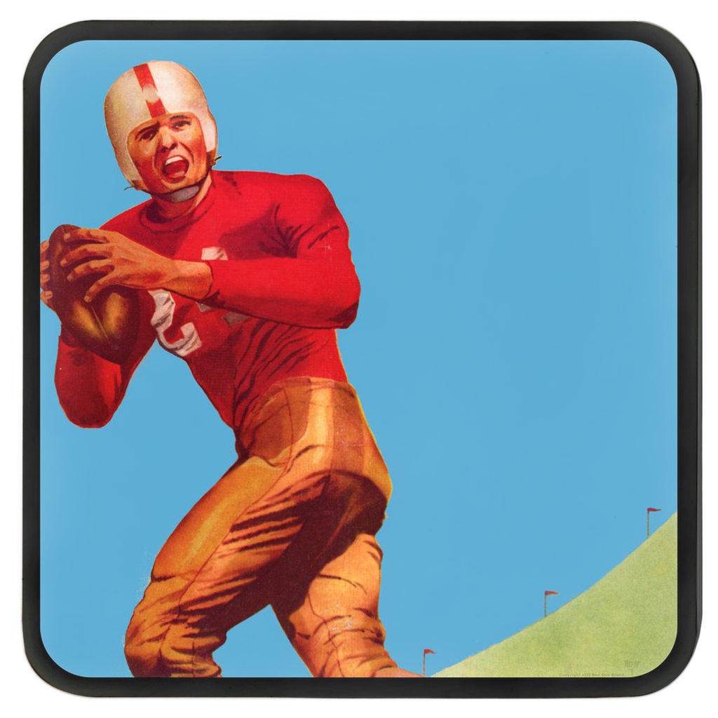 1951 Football Quarterback Art Vintage Coasters