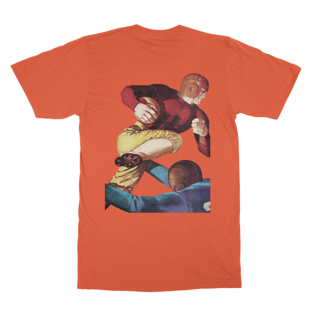1938 Football Row 1 Faded Classic Adult T-Shirt Back Print
