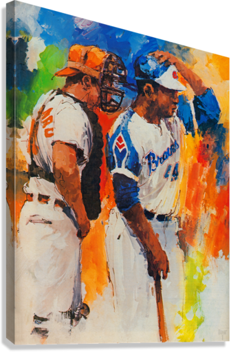 Wayland Moore Atlanta Braves Art Giclée Stretched Canvas Print