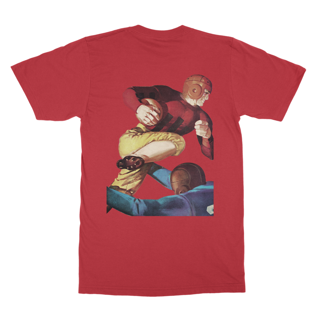 1938 Football Row 1 Faded Classic Adult T-Shirt Back Print