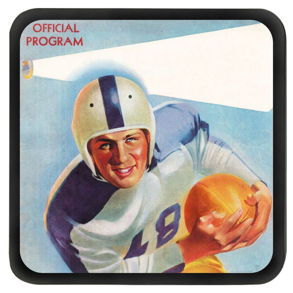 1946 Official Program Football Art Coasters
