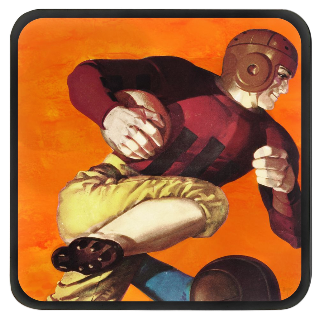 orange sky football drink coasters