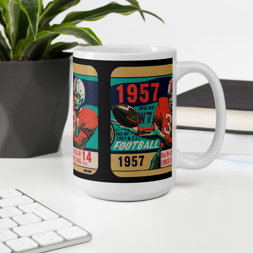 1957 Football Ticket Mug