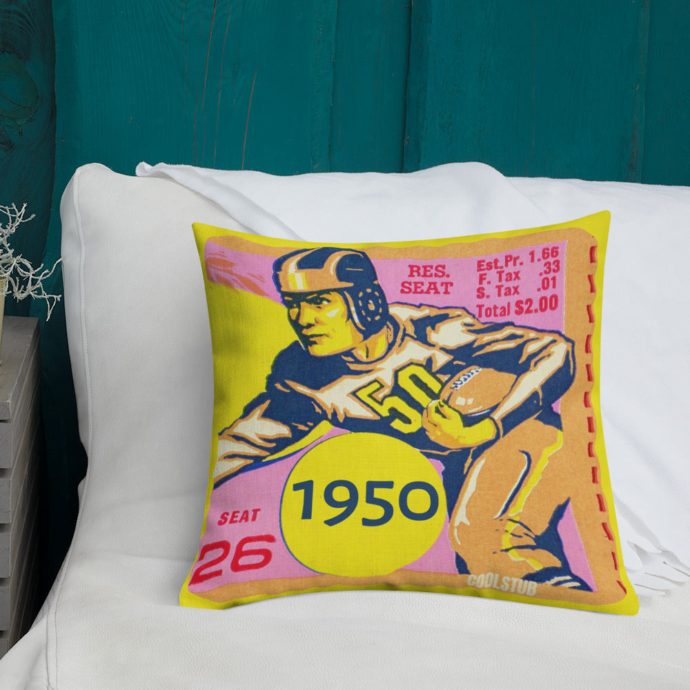 '50 Football Runner Premium Pillow