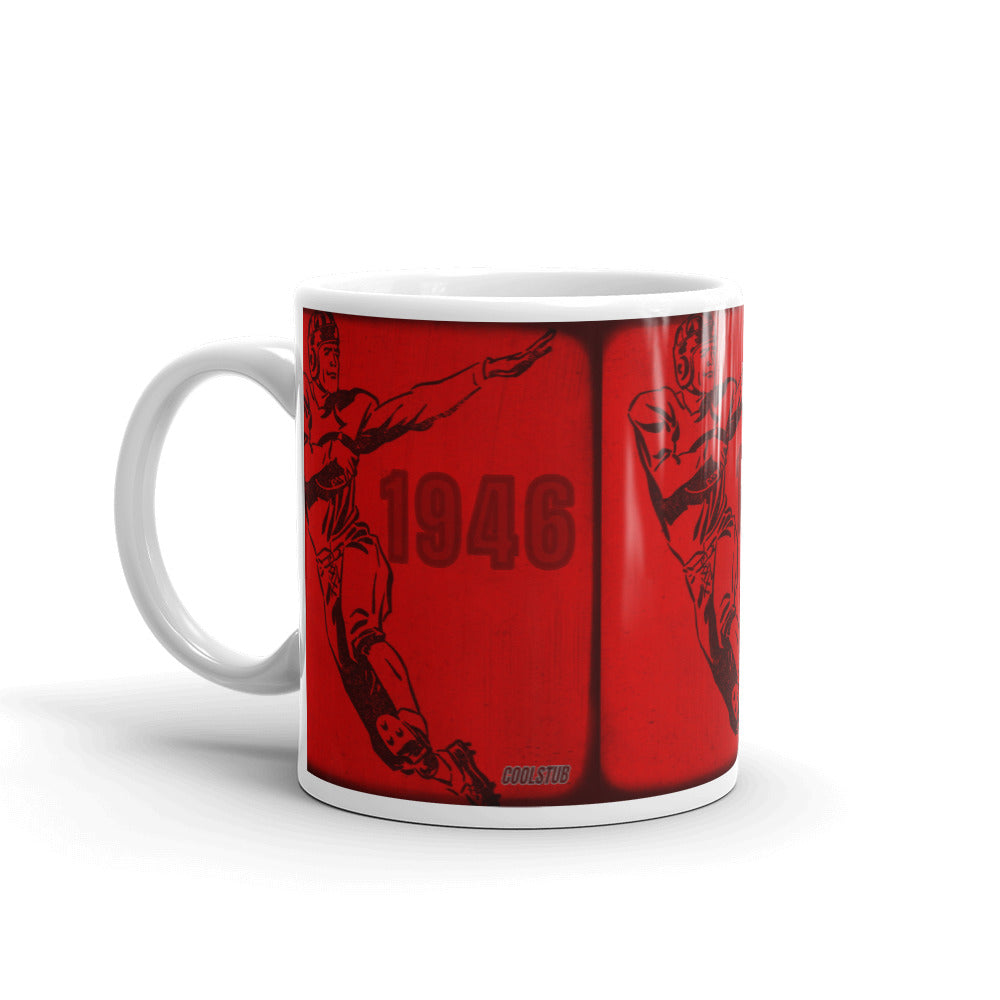 1946 Red Football Art Mug