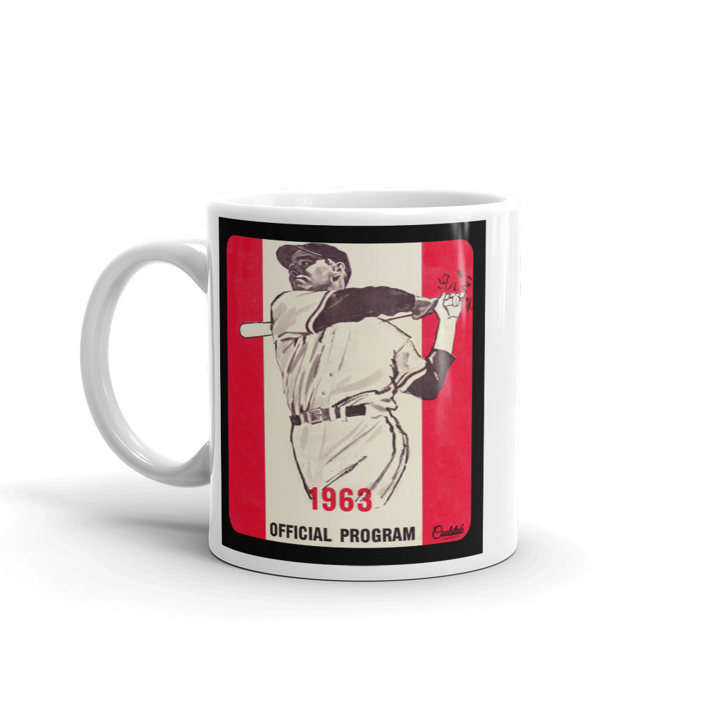 1963 Baseball Program White Glossy Mug