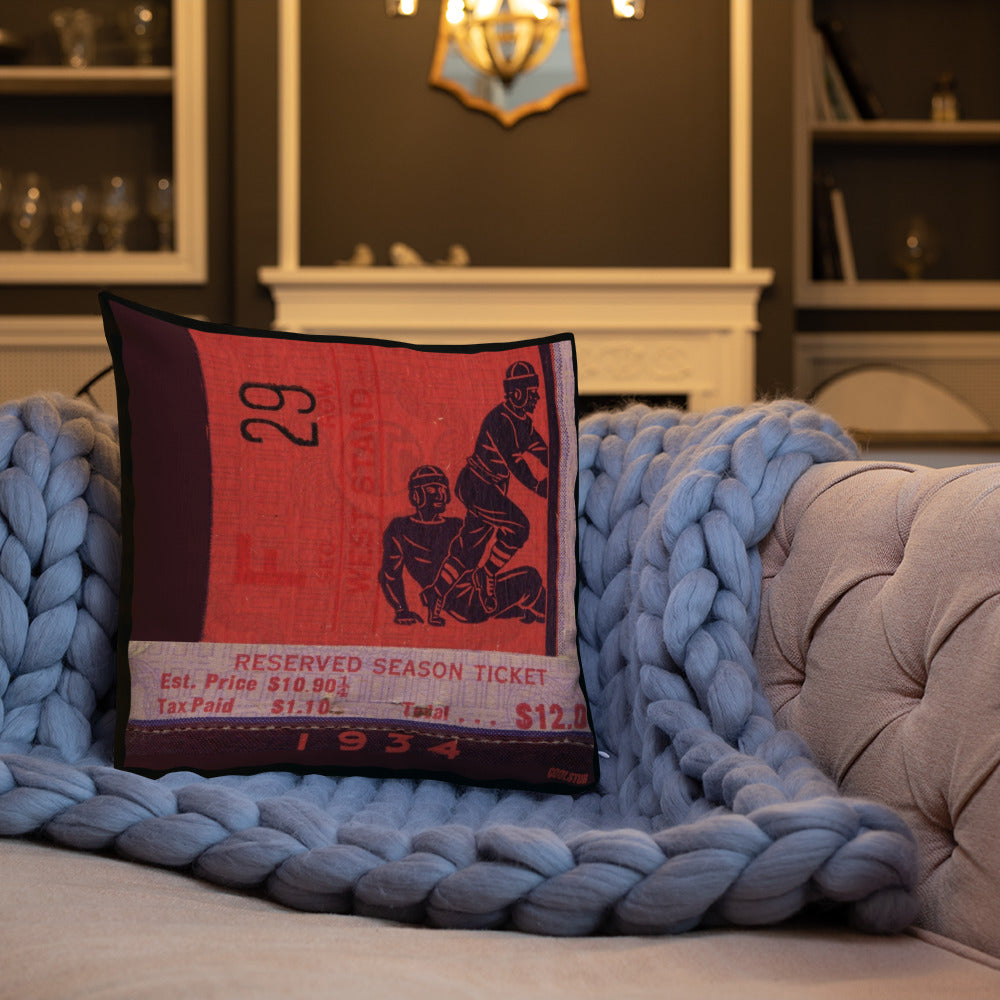 '34 Football Season Ticket Pillow