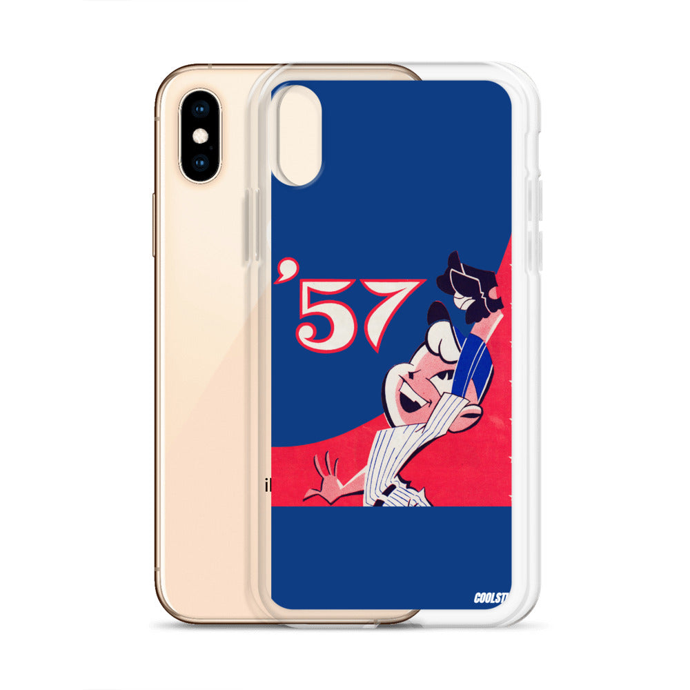 '57 Baseball Grab iPhone Case