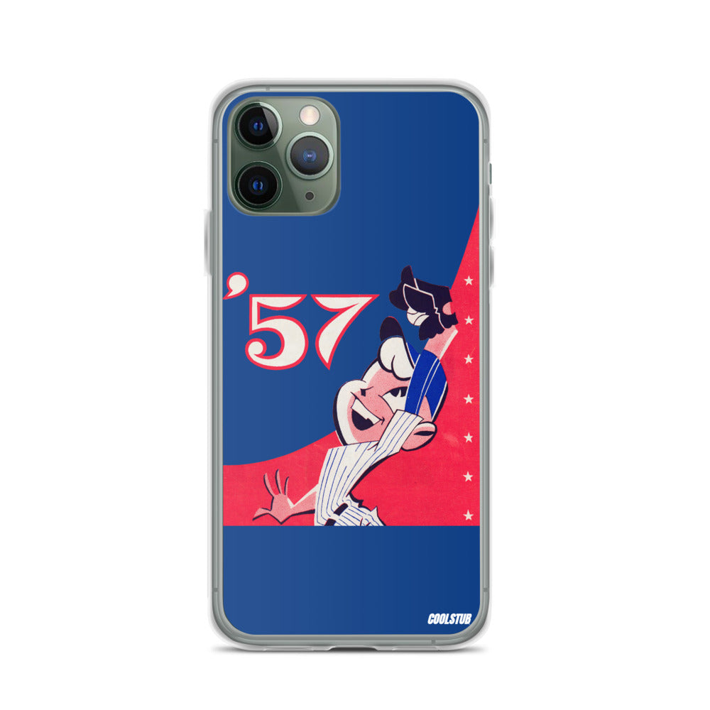 '57 Baseball Grab iPhone Case