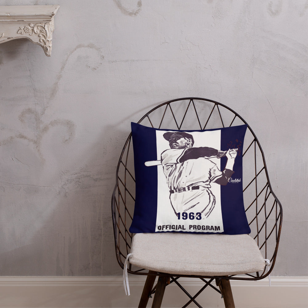 1963 Baseball Program All-Over Print Premium Pillow Case w/ stuffing