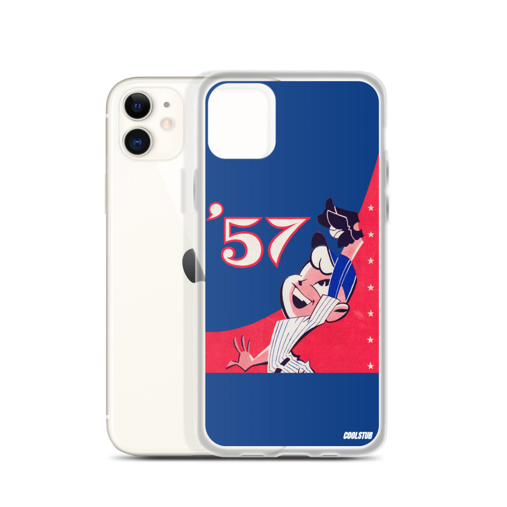 '57 Baseball Grab iPhone Case