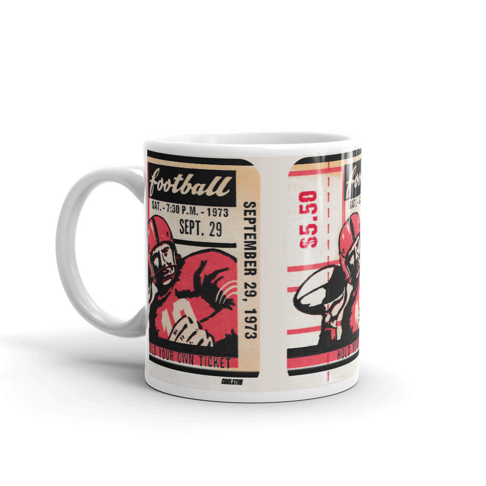 1973 Football Ticket Mug