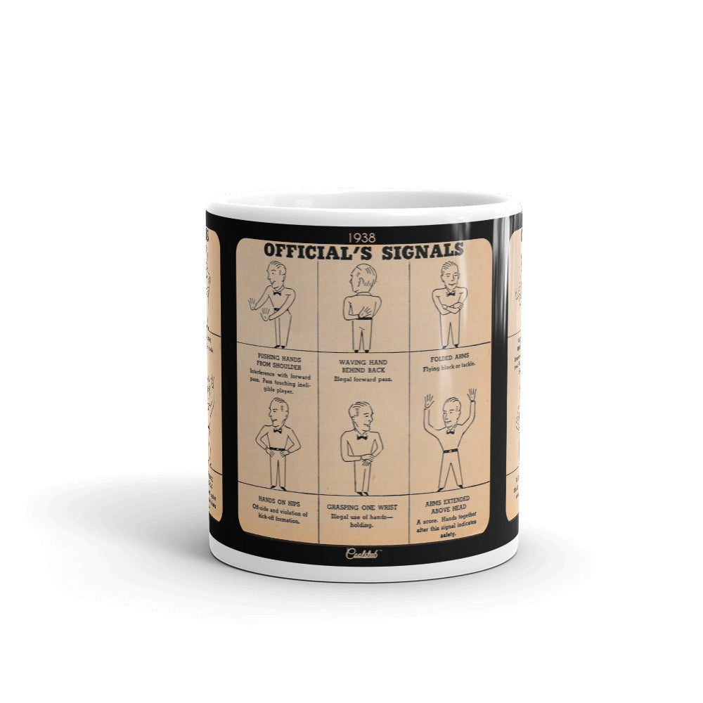 1938 Football Official's Signals Mug