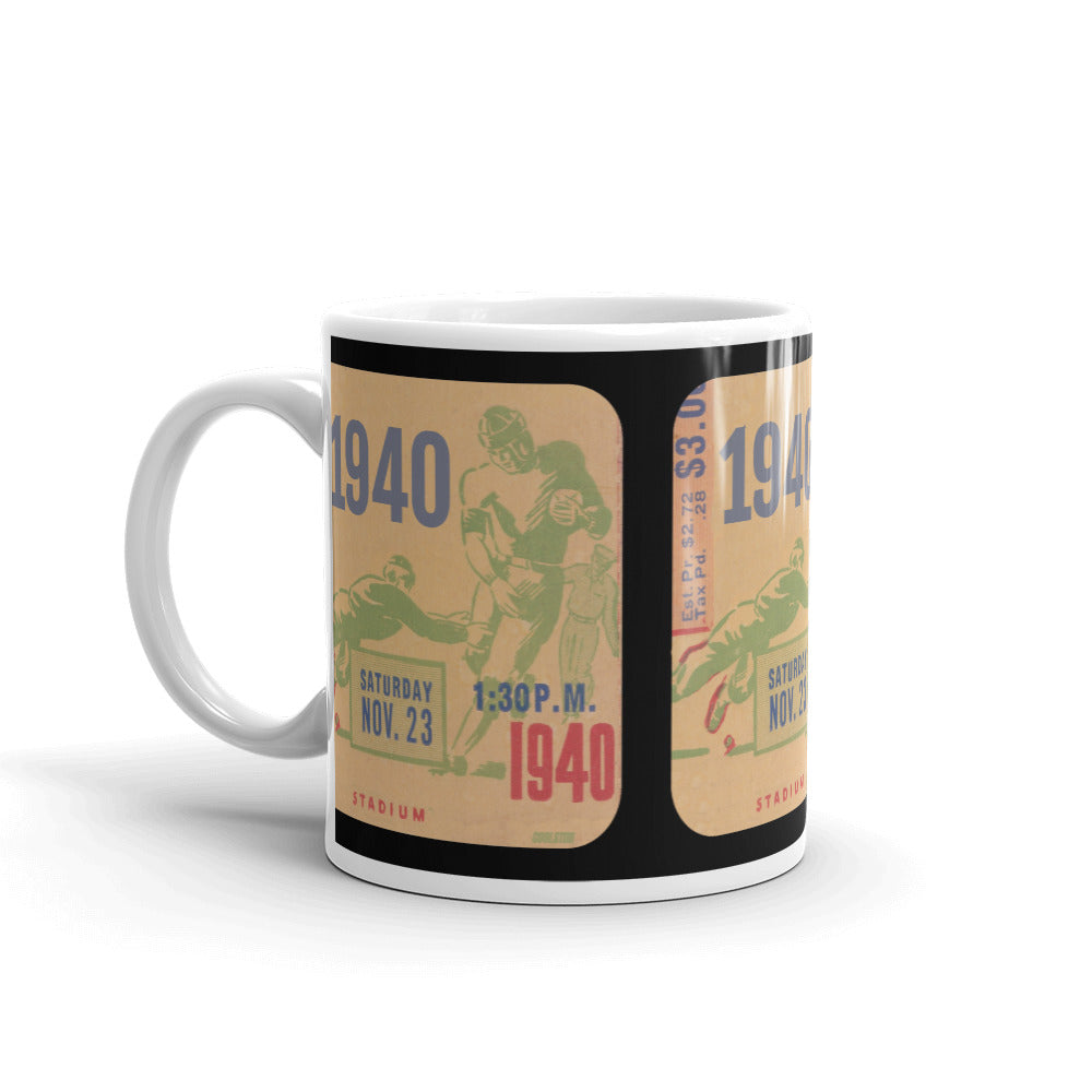 1940 Football Ticket Stub Mug