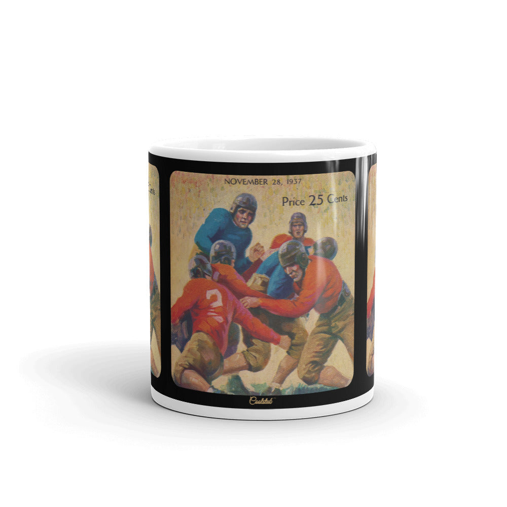 Vintage Football Program Art Mug