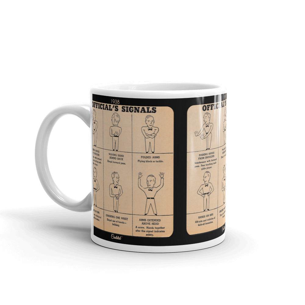 1938 Football Official's Signals Mug