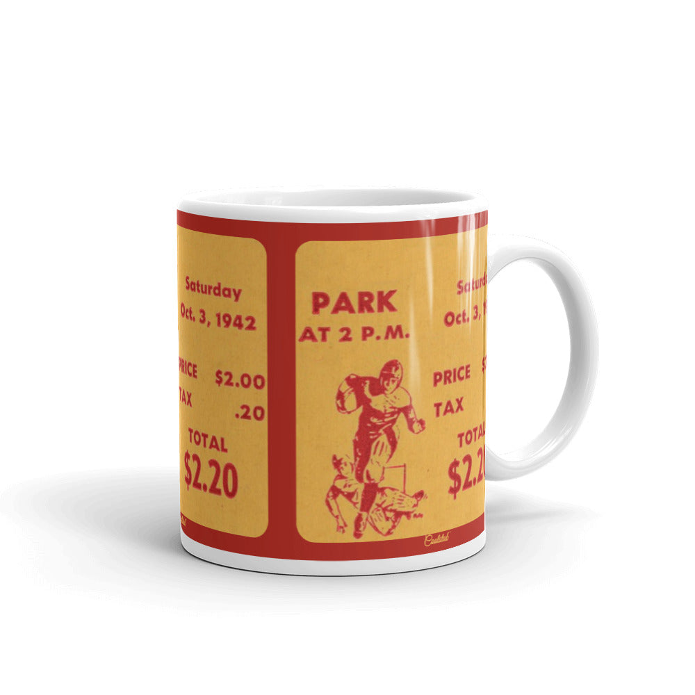 1942 Football Ticket Stub Mug