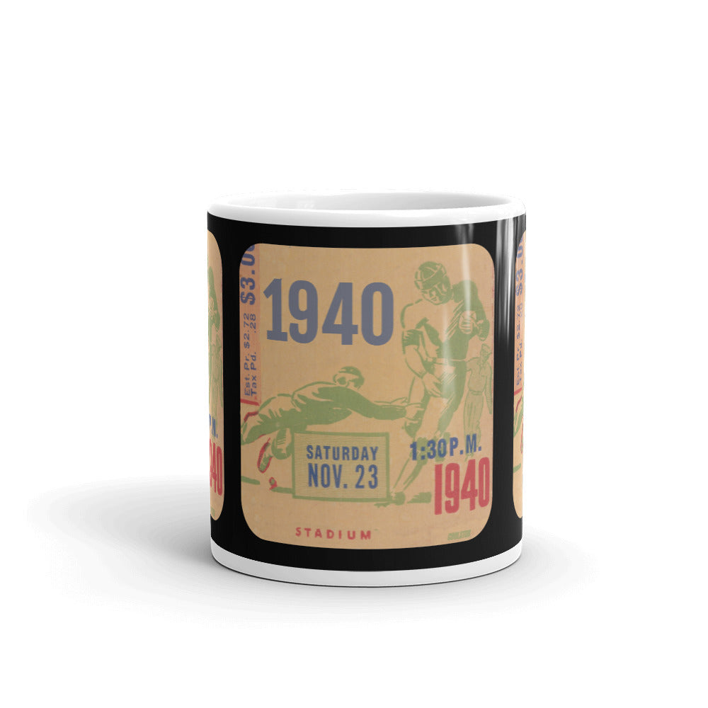 1940 Football Ticket Stub Mug