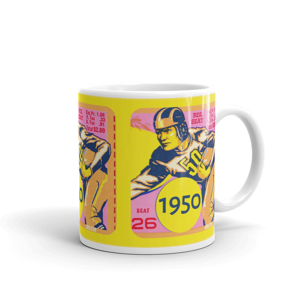 1950 Football Ticket Mug