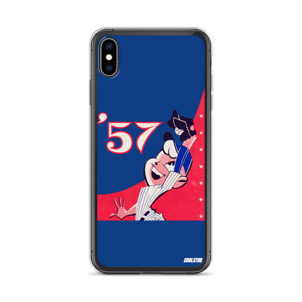 '57 Baseball Grab iPhone Case