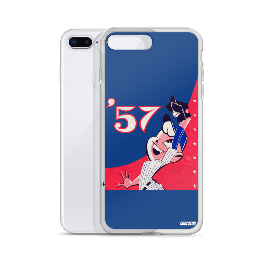'57 Baseball Grab iPhone Case