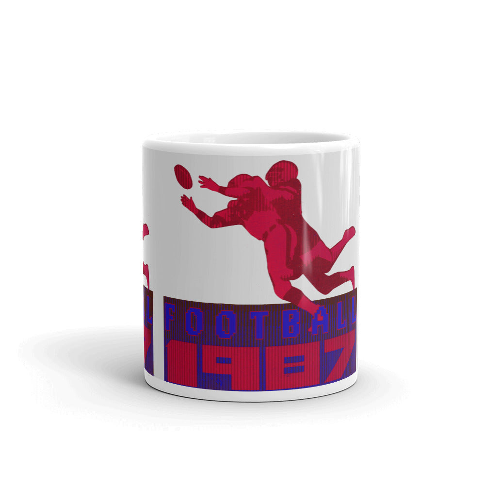 1987 Retro Football Mug (Blue and Red)