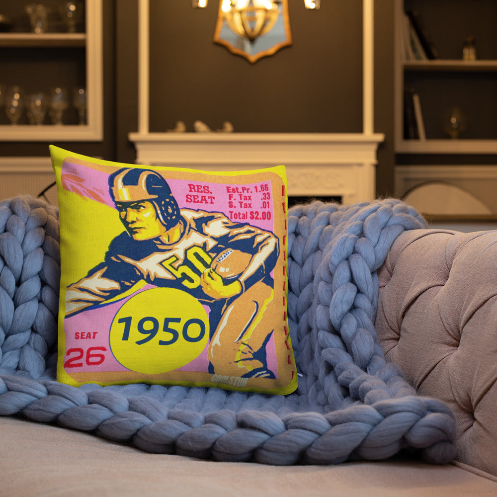 '50 Football Runner Premium Pillow