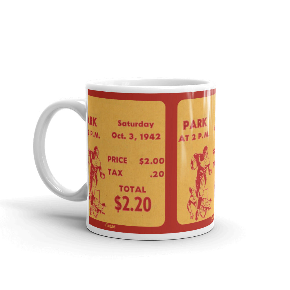 1942 Football Ticket Stub Mug