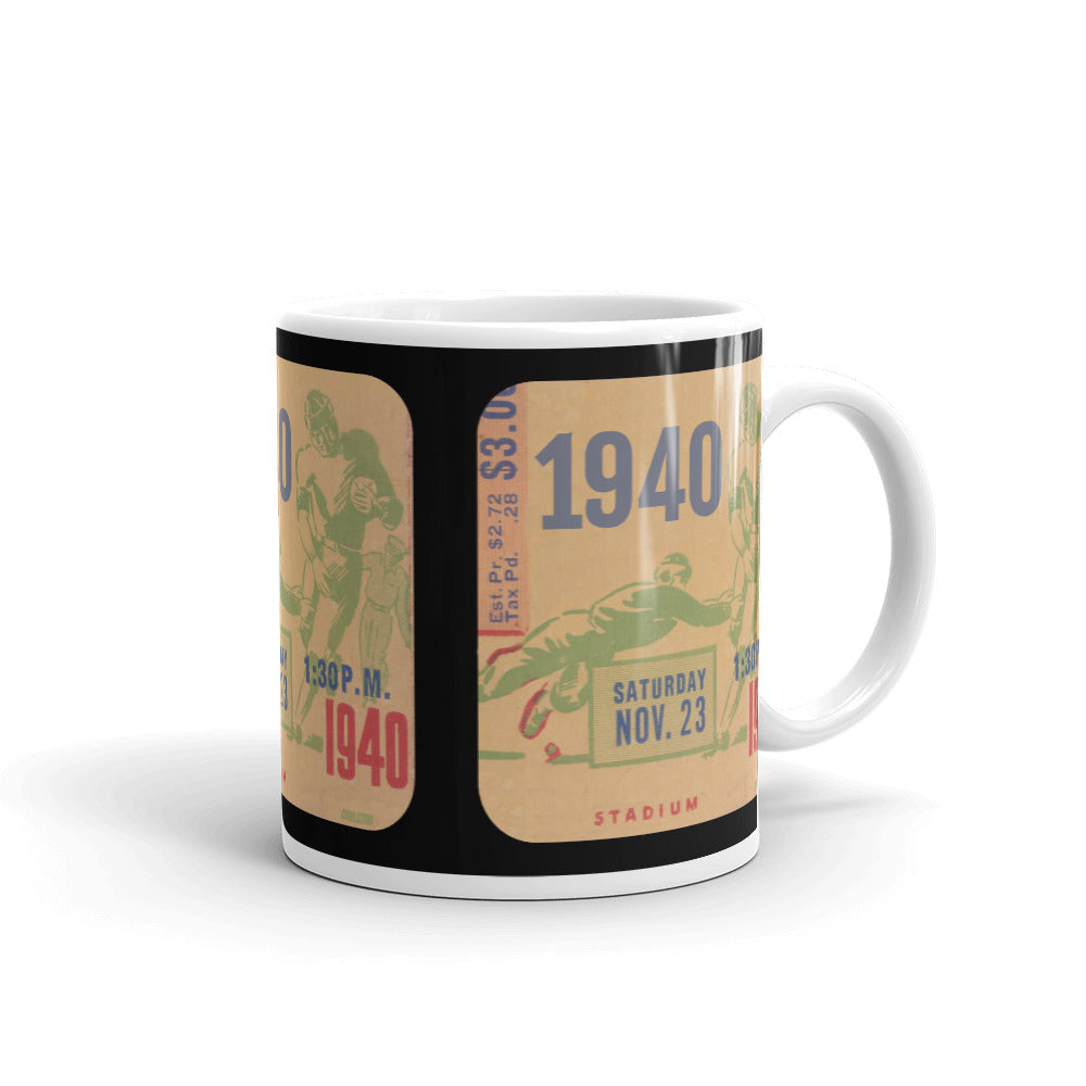 1940 Football Ticket Stub Mug