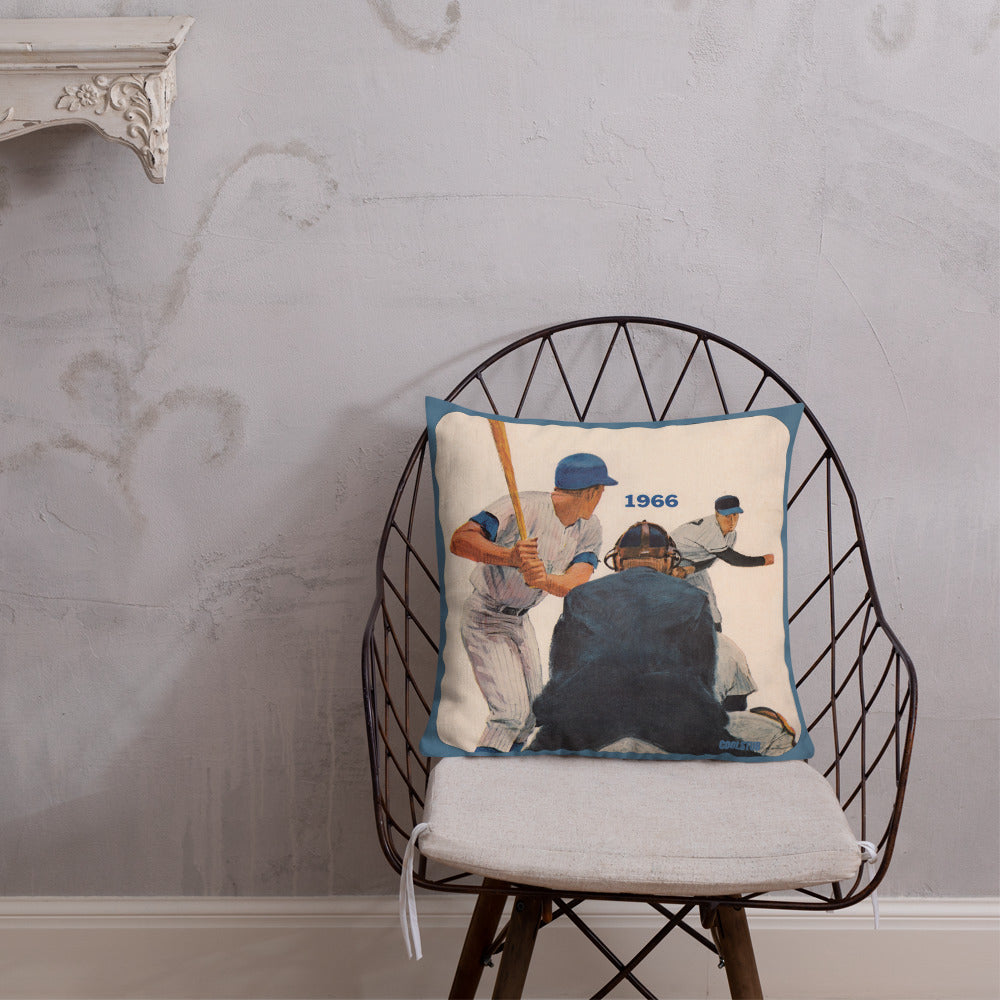 1966 Authentic Baseball Art Premium Pillow